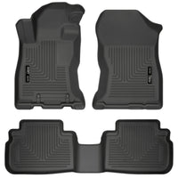 Husky Liners 95891 | Husky Liners Front & 2nd Seat Floor Liners, Fits 19-C FORESTER BLACK FRONT & 2ND SEAT FLOOR LINERS