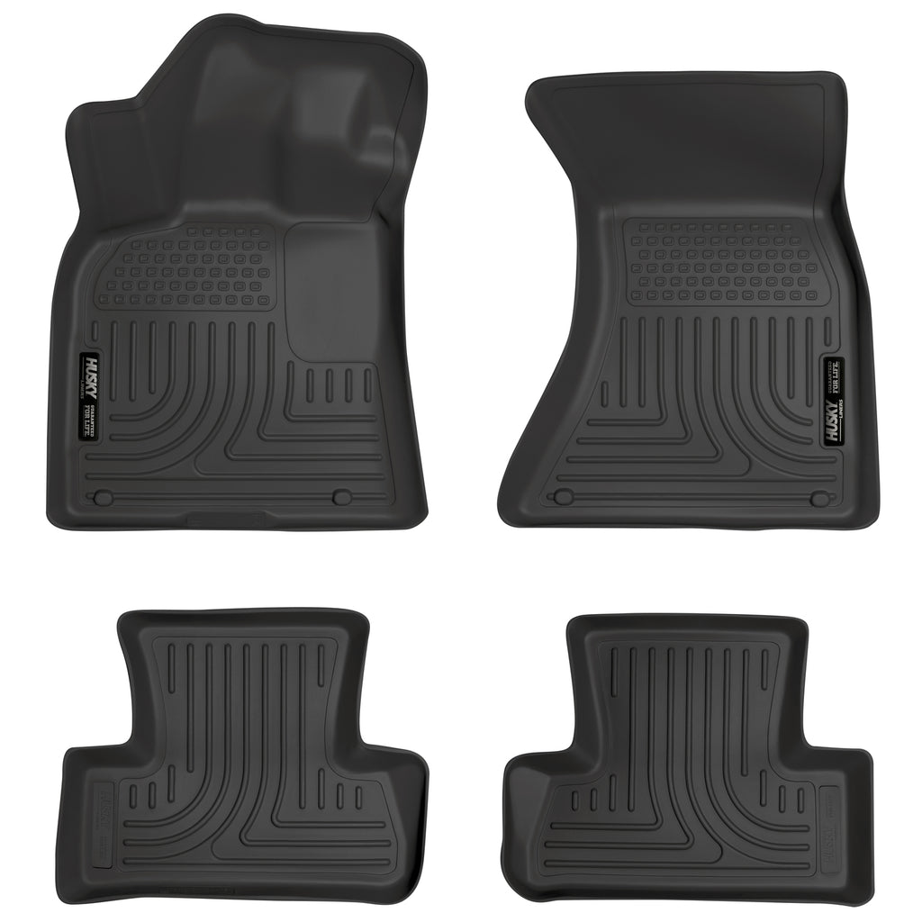 Husky Liners 96411 | Husky Liners Front & 2nd Seat Floor Liners, Fits 09-16 AUDI Q5 FRONT & 2ND SEAT FLOOR LINERS BLACK