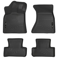 Husky Liners 96411 | Husky Liners Front & 2nd Seat Floor Liners, Fits 09-16 AUDI Q5 FRONT & 2ND SEAT FLOOR LINERS BLACK