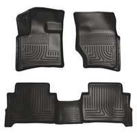 Husky Liners 96421 | Husky Liners Front & 2nd Seat Floor Liners, Fits 07-15 AUDI Q7 FRONT & 2ND SEAT FLOOR LINERS BLACK