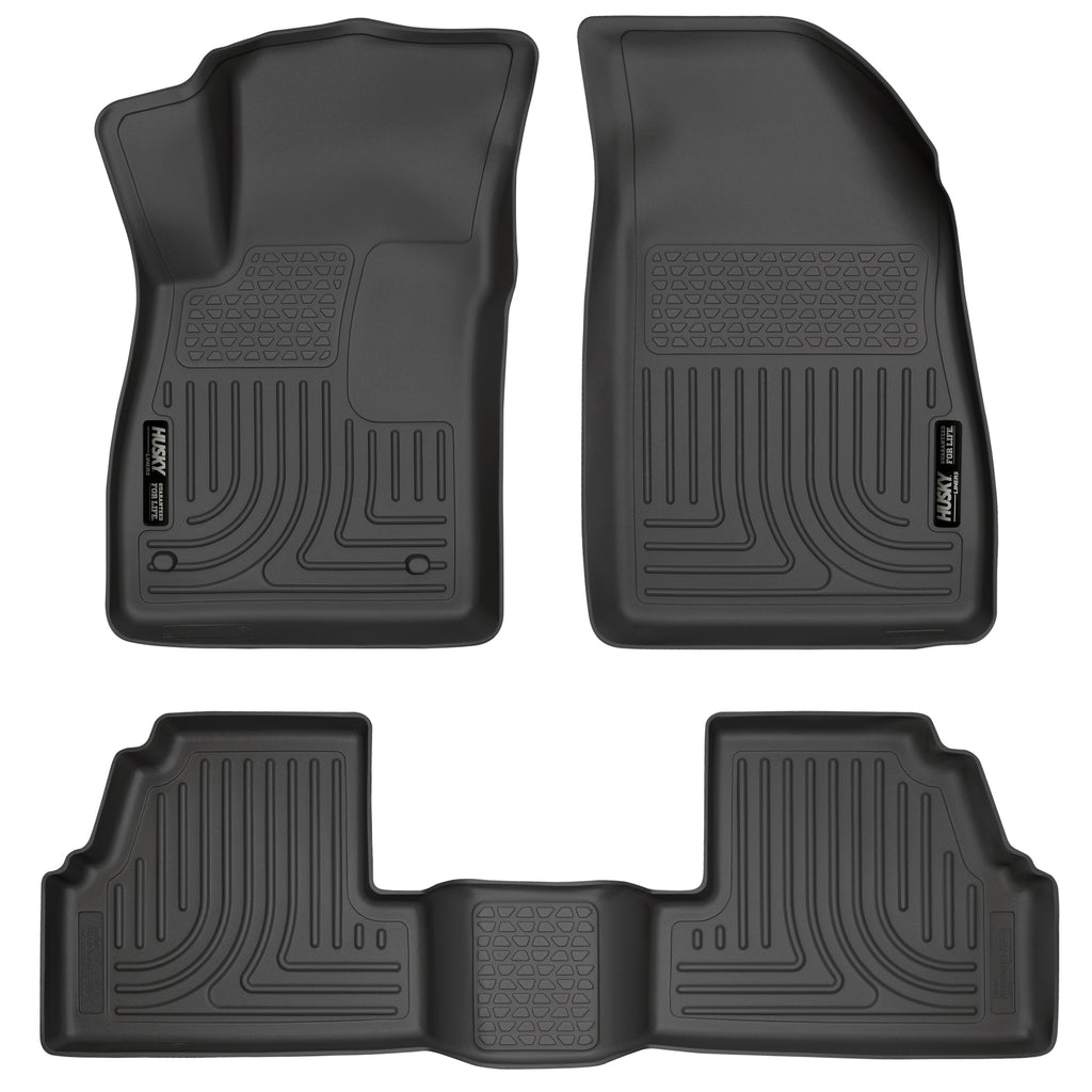 Husky Liners 98271 | Husky Liners Front & 2nd Seat Floor Liners, Fits 13-C ENCORE FRONT/2ND SEAT LINERS WEATHERBEATER BLACK