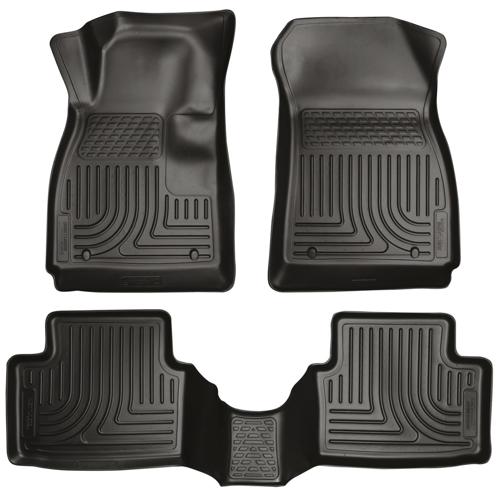 Husky Liners 98291 | Husky Liners Front & 2nd Seat Floor Liners, Fits 12-16 SONIC FRONT/2ND SEAT LINERS WEATHERBEATER BLACK