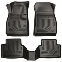 Husky Liners 98291 | Husky Liners Front & 2nd Seat Floor Liners, Fits 12-16 SONIC FRONT/2ND SEAT LINERS WEATHERBEATER BLACK