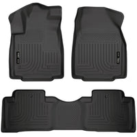 Husky Liners 98421 | Husky Liners Front & 2nd Seat Floor Liners, Fits 09-15 PILOT WEATHERBEATER FRONT/2ND SEAT FLOOR LINERS BLACK