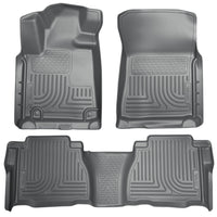 Husky Liners 98582 | Husky Liners Front & 2nd Seat Floor Liners (Footwell Coverage), Fits 10-11 TUNDRA DOUBLE CAB/CREWMAX CUSTOM MOLDED FRONT & 2ND SEAT FLOOR LINER GREY