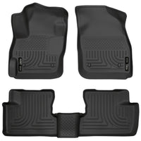 Husky Liners 98631 | Husky Liners Front & 2nd Seat Floor Liners, Fits 10-13 MAZDA3 CUSTOM MOLDED WEATHERBEATER FRONT & 2ND SEAT FLOOR LINERS BLACK