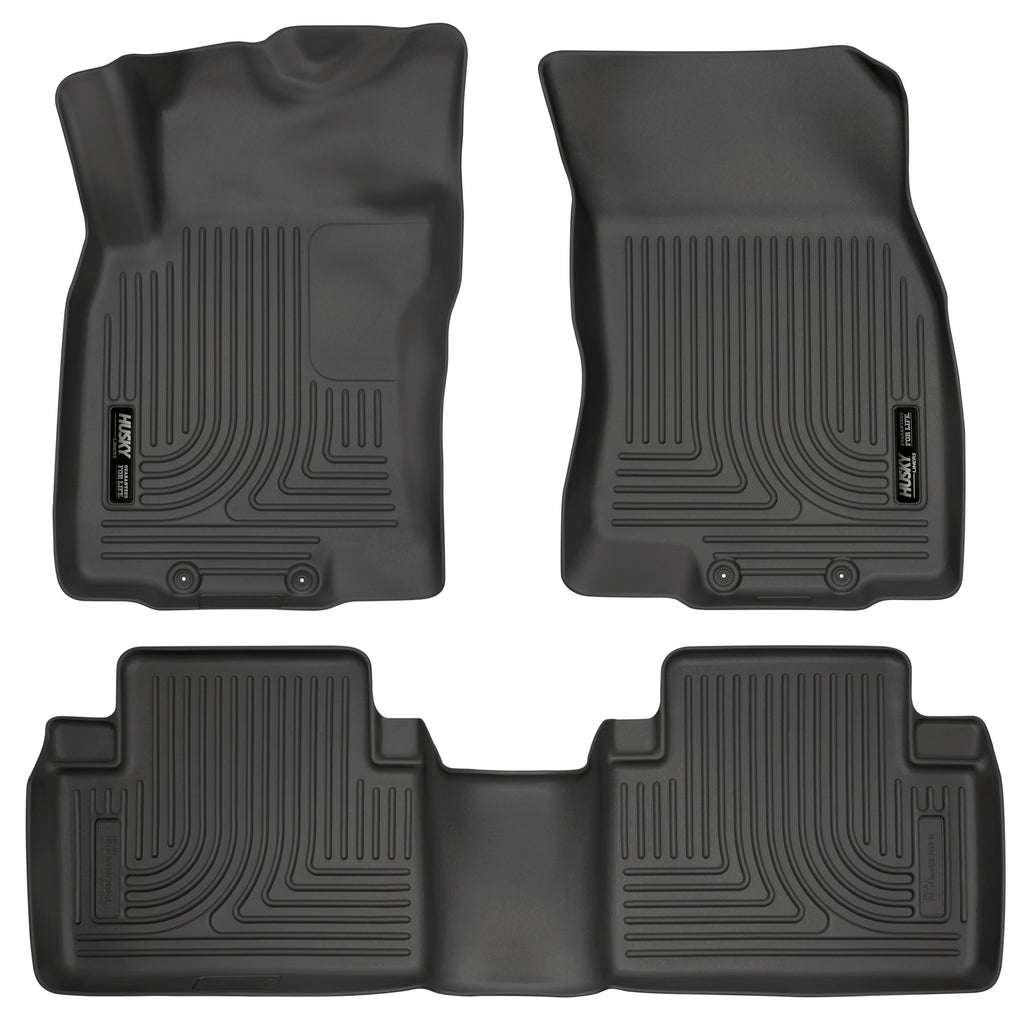 Husky Liners 98671 | Husky Liners Front & 2nd Seat Floor Liners, Fits 14-16 ROGUE FRONT/2ND SEAT FLOOR LINERS WEATHERBEATER SERIES BLACK