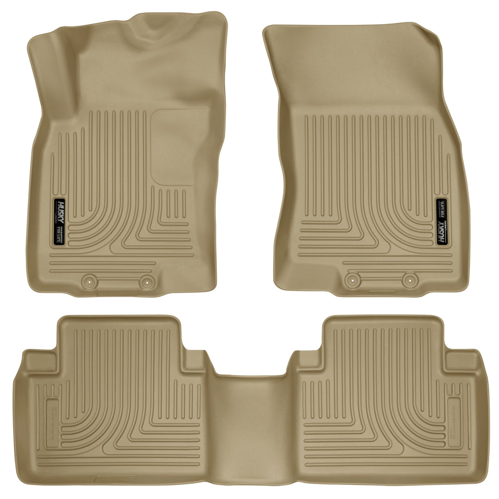 Husky Liners 98673 | Husky Liners Front & 2nd Seat Floor Liners, Fits 14-16 ROGUE FRONT/2ND SEAT FLOOR LINERS WEATHERBEATER SERIES TAN