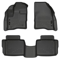 Husky Liners 98701 | Husky Liners Front & 2nd Seat Floor Liners, Fits 10-15 TAURUS WEATHERBEATER FRONT/2ND SEAT FLOOR LINERS - BLACK
