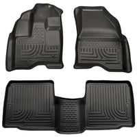 Husky Liners 98731 | Husky Liners Front & 2nd Seat Floor Liners, Fits 09-15 MKS WEATHERBEATER FRONT/2ND SEAT FLOOR LINERS BLACK