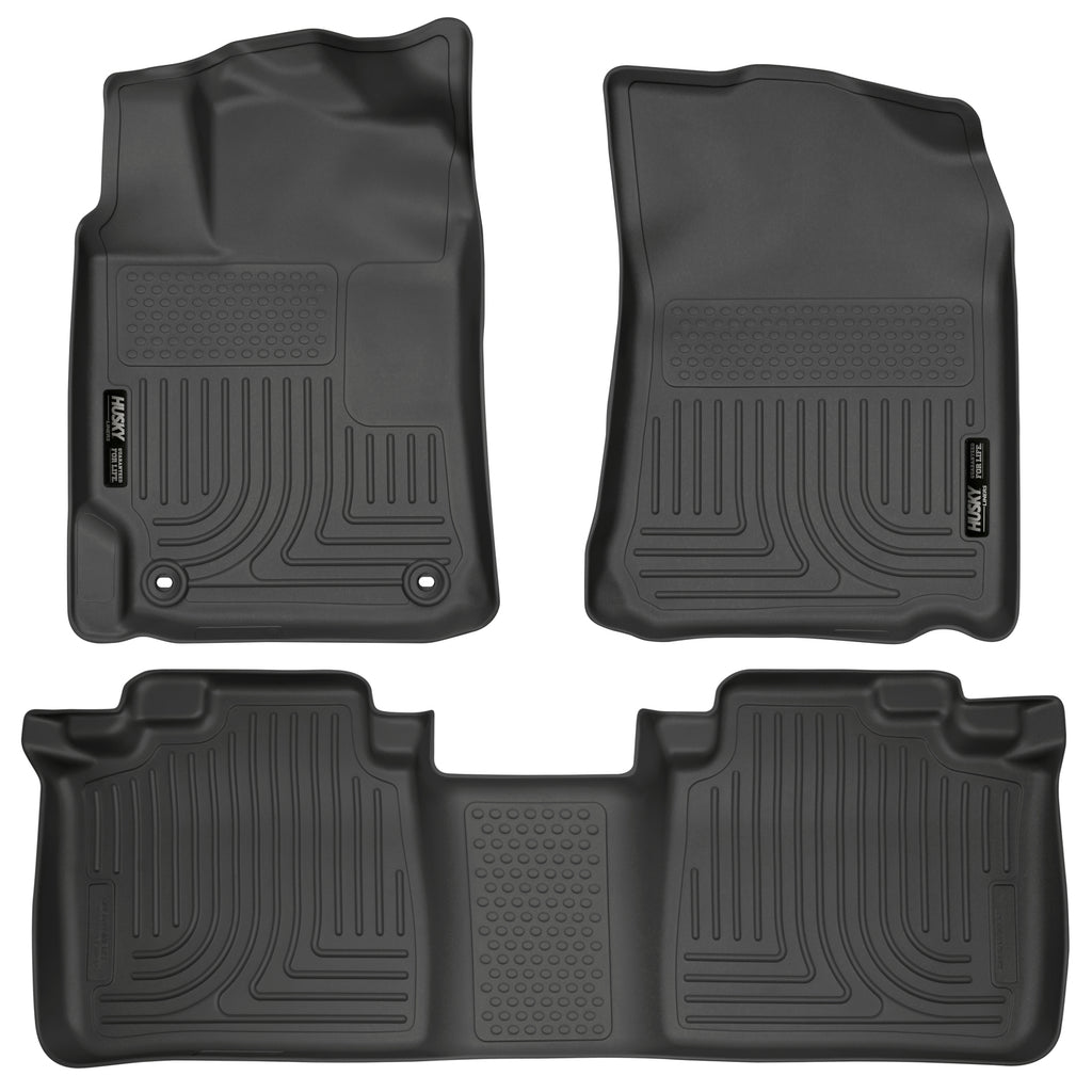 Husky Liners 98901 | Husky Liners Front & 2nd Seat Floor Liners, Fits 12-17 CAMRY CUSTOM MOLDED FRONT & 2ND SEAT FLOOR LINERS BLACK