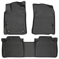 Husky Liners 98901 | Husky Liners Front & 2nd Seat Floor Liners, Fits 12-17 CAMRY CUSTOM MOLDED FRONT & 2ND SEAT FLOOR LINERS BLACK