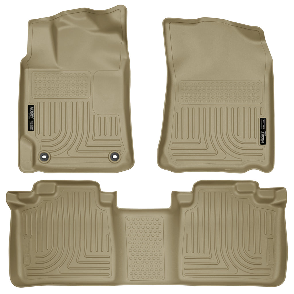 Husky Liners 98903 | Husky Liners Front & 2nd Seat Floor Liners, Fits 12-17 CAMRY CUSTOM MOLDED FRONT & 2ND SEAT FLOOR LINERS TAN