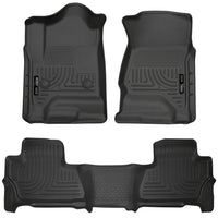 Husky Liners 99201 | Husky Liners Front & 2nd Seat Floor Liners, Fits 15-C TAHOE/YUKON FRONT & 2ND SEAT FLOOR LINERS WEATHERBEATER SERIES BLACK