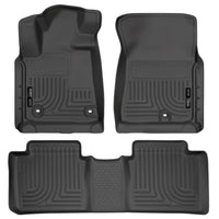 Husky Liners 99561 | Husky Liners Front & 2nd Seat Floor Liners (Footwell Coverage), Fits 14-C TUNDRA DOUBLE (EXT CREW) CAB FRONT/2ND SEAT FLOOR LINERS BLACK