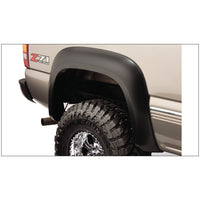 Bushwacker 40104-02 Black Extend-A-Fender Style Smooth Finish Rear Fender Flares with Extended Coverage for 99-06 Silverado/Sierra 1500; 99-04 2500; 01-06 1500 HD 2500 HD 3500; Fits 78/96 In. Bed