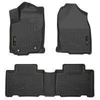 Husky Liners 98971 | Husky Liners Front & 2nd Seat Floor Liners, Fits 13-16 RAV4 FRONT/2ND SEAT LINERS WEATHERBEATER BLACK