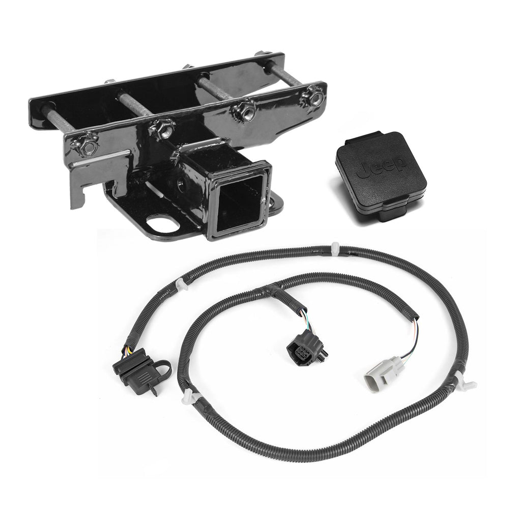 Rugged Ridge 11580.52 | Receiver Hitch Kit, Jeep Logo; 07-16 Jeep Wrangler JK