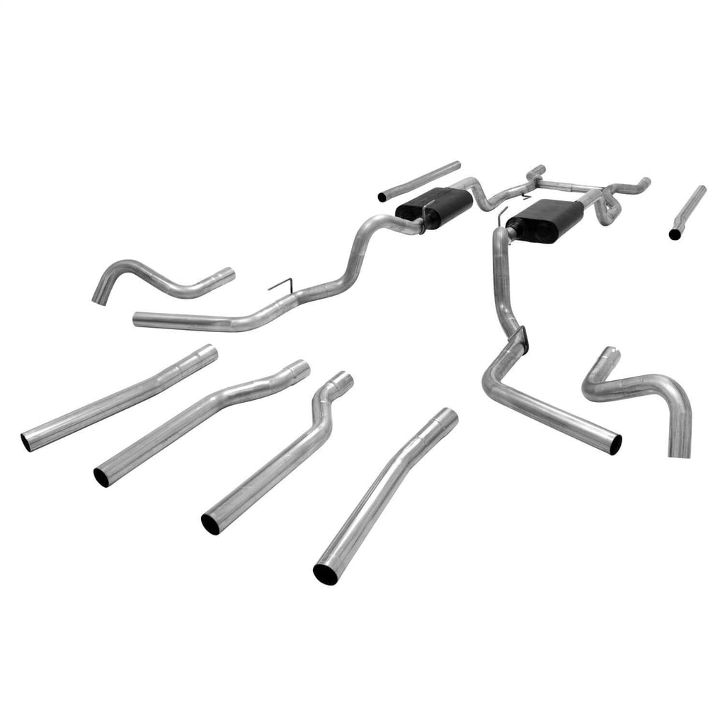 Flowmaster 817654 Crossmember back 409S - Dual Rear or Side Exit - Moderate/Aggressive Sound