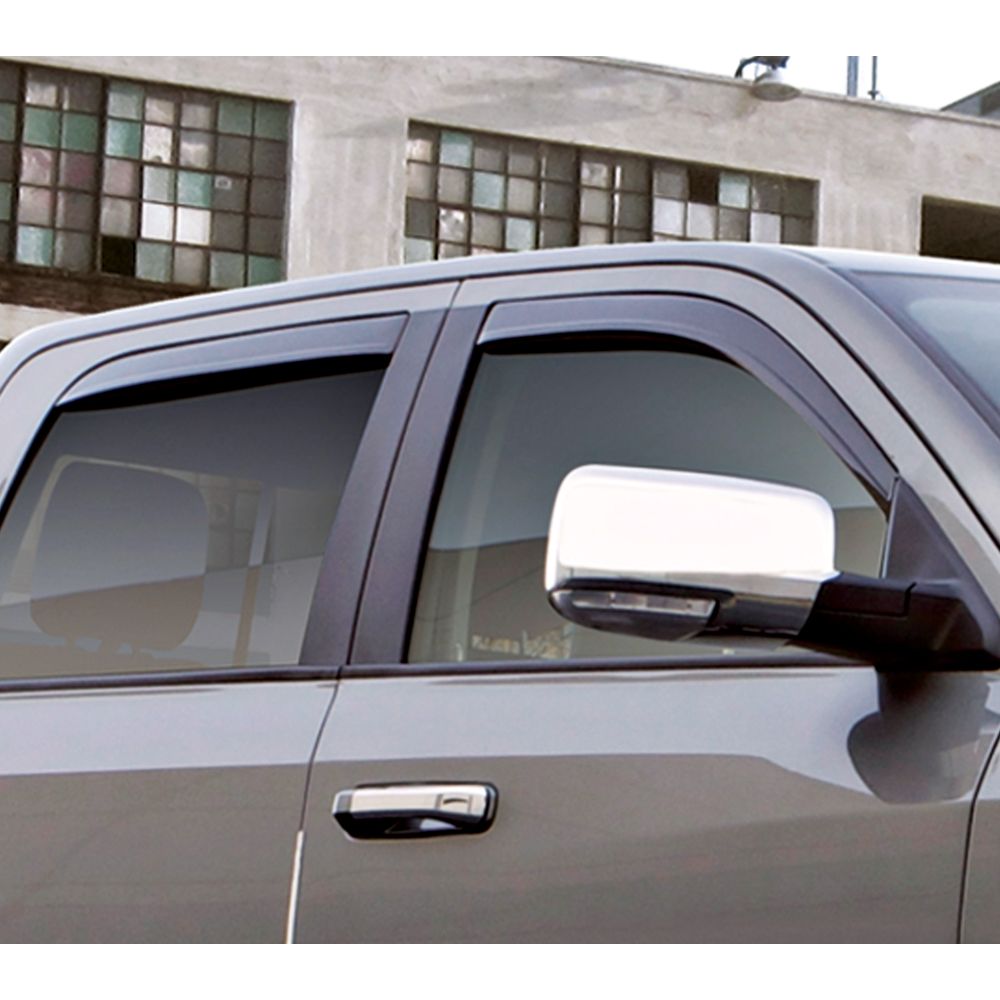 Auto Ventshade 994014 Low Profile Dark Smoke Ventvisor Side Window Deflector 4-Piece Set for 2013-2020 Ford Fusion In-Channel Mount
