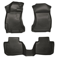 Husky Liners 98841 | Husky Liners Front & 2nd Seat Floor Liners, Fits 10-12 LEGACY & OUTBACK FRONT & 2ND SEAT WEATHERBEATER FLOOR LINERS BLACK