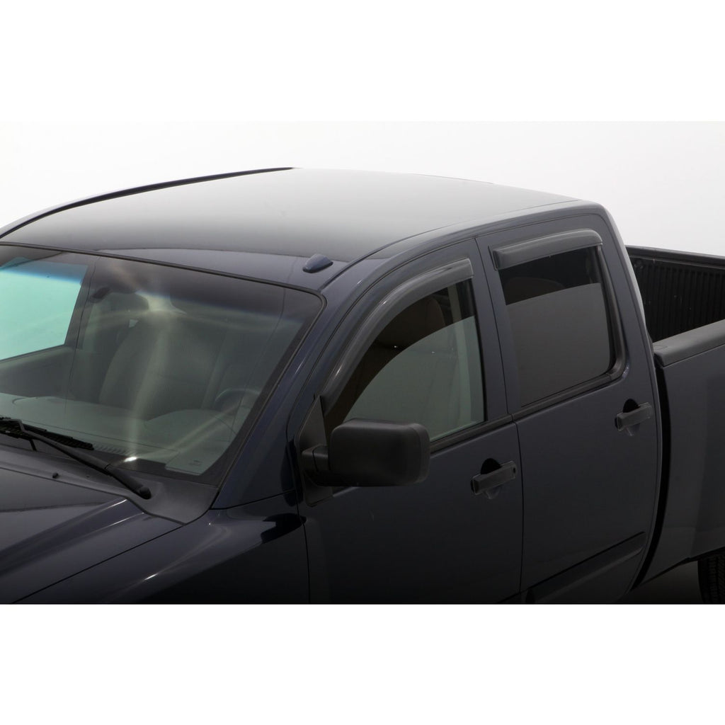 Auto Ventshade 94858 Original Ventvisor Side Window Deflector Dark Smoke 4-Piece Set for 2004-2015 Nissan Titan Crew Cab