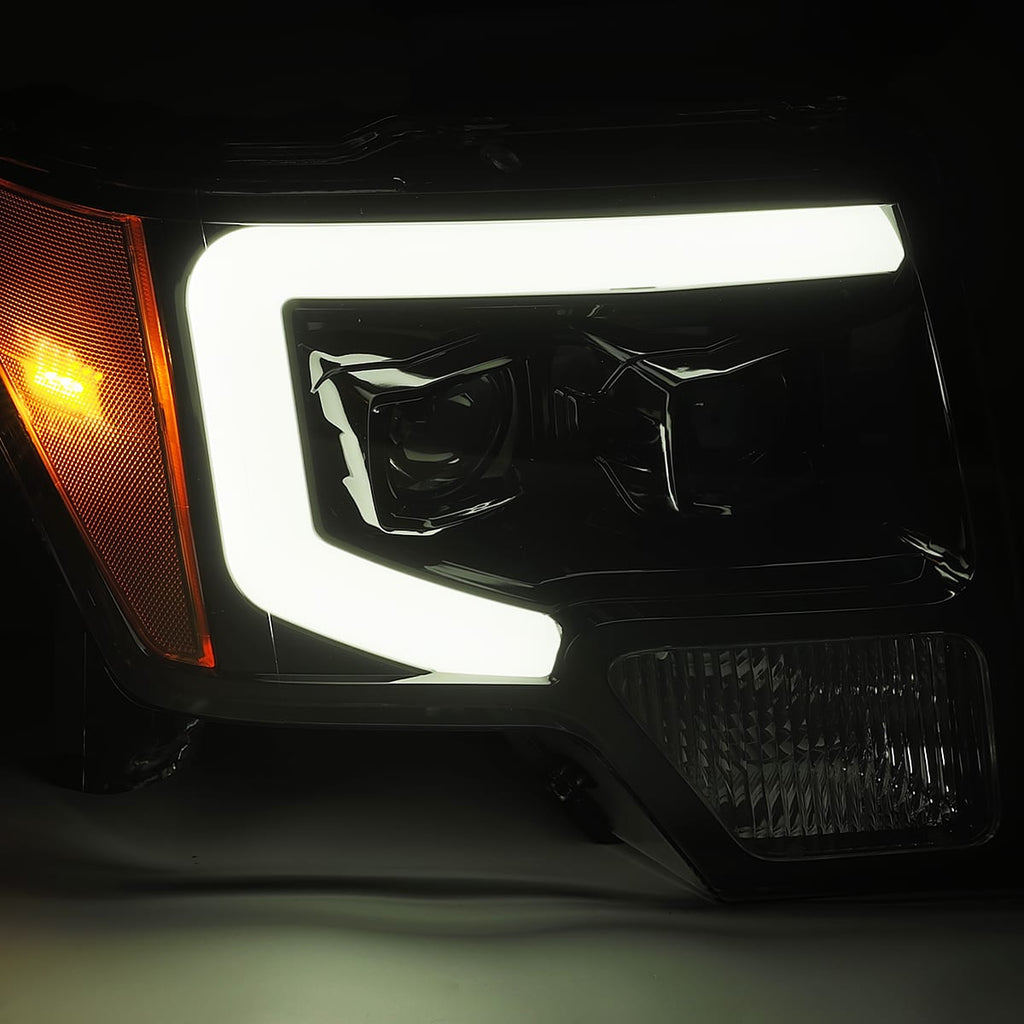 Projector Headlights Plank Style Design Gloss Black