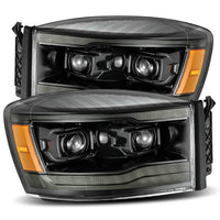 LED Projector Headlights Plank Style Design Midnight Black