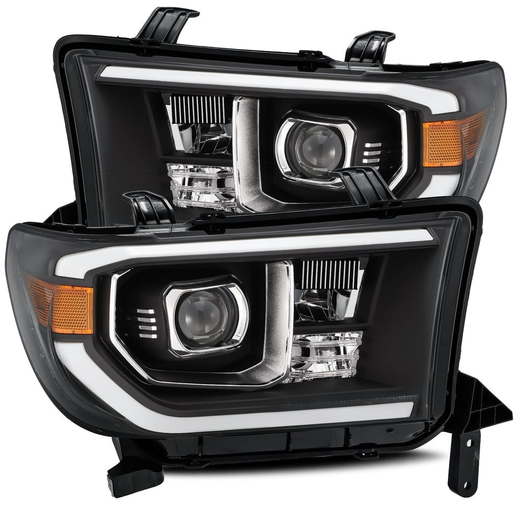LED Projector Headlights Plank Style Design Black