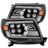 LED Projector Headlights Plank Style Design Black