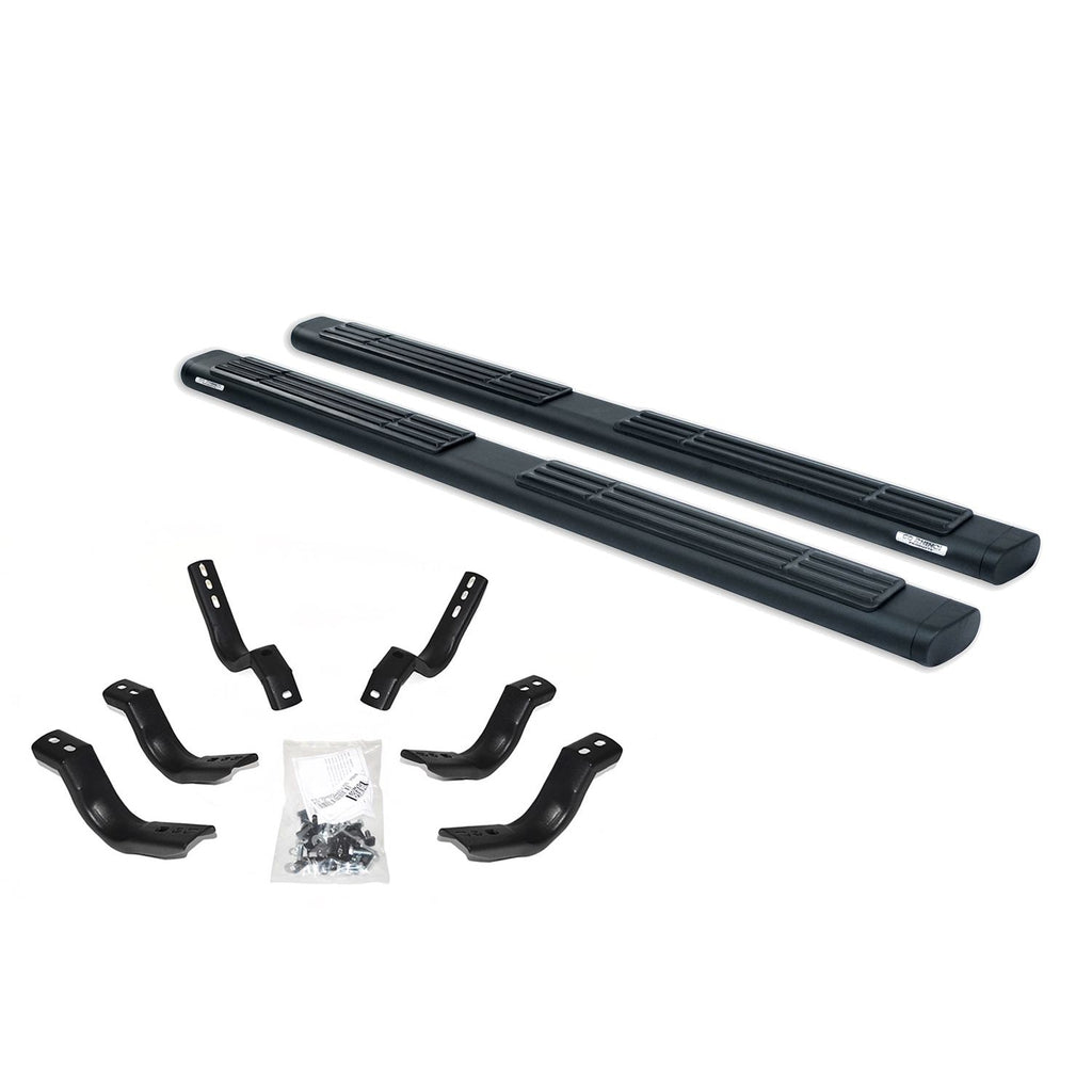 6" OE Xtreme Side Steps with Mounting Brackets Kit - Textured Black Finish