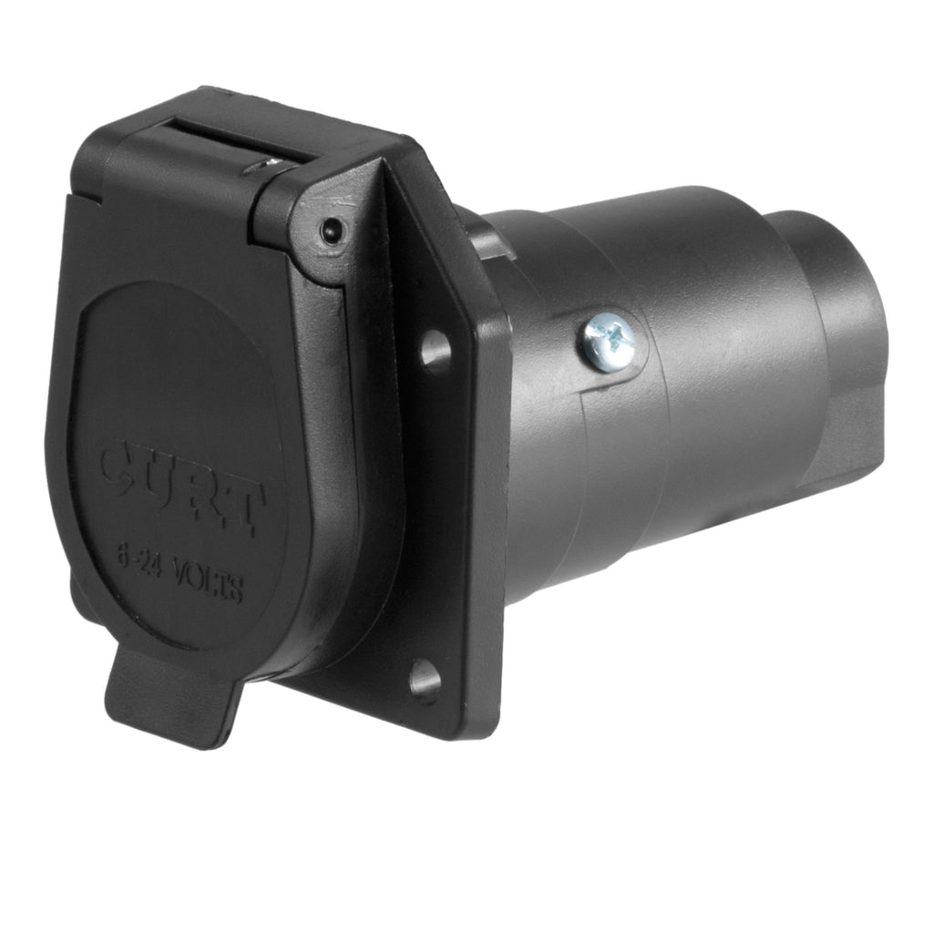 7-Way RV Blade Connector Socket (Vehicle Side Black Plastic)