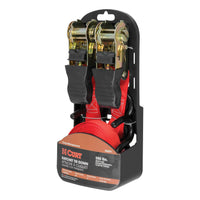 10' Red Cargo Straps with S-Hooks (500 lbs 2-Pack)