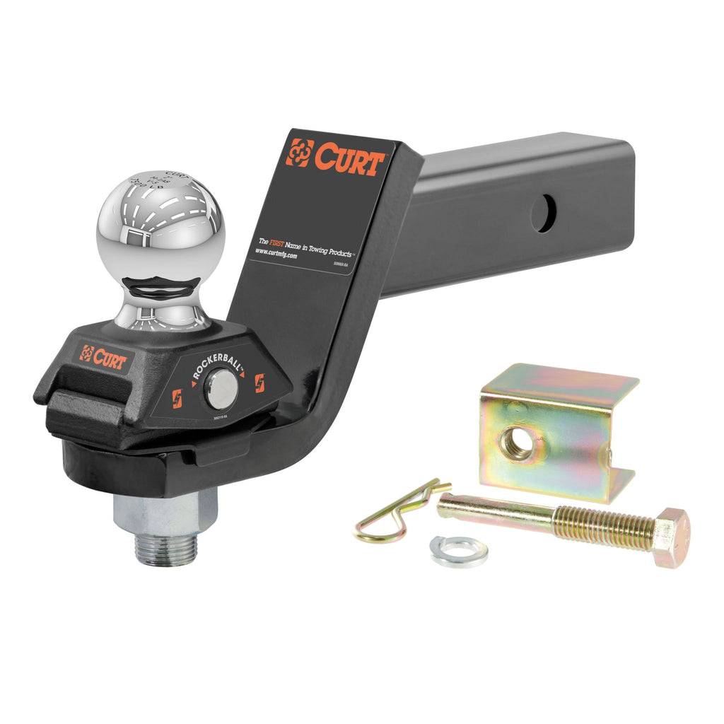 RockerBall Cushion Hitch with 2" Ball (2" Shank 7500 lbs. 3" Drop)