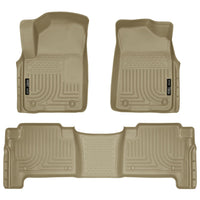 Husky Liners 98613 | Husky Liners Front & 2nd Seat Floor Liners, Fits 11-15 QX56 CUSTOM MOLDED FRONT/2ND SEAT FLOOR LINERS WEATHERBEATER TAN