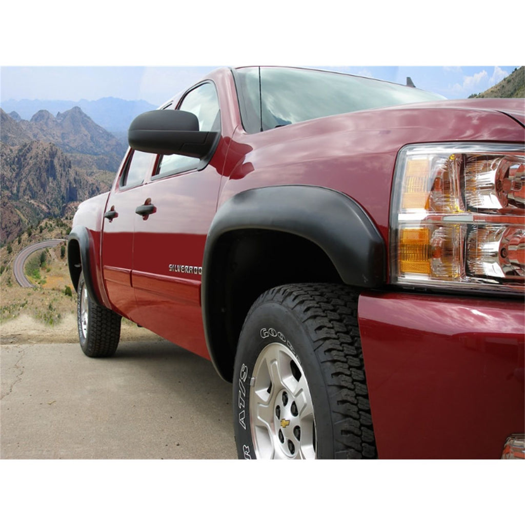 Stampede 8512-2 Black Trail Riderz Smooth Finish 4-Piece Fender Flare for 2007-2013 Chevrolet Silverado 1500 2007-2014 Chevrolet Silverado 2500 HD 2007-2014 Chevrolet Silverado 3500 HD Excludes Dually