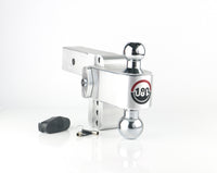 180 Hitch Chrome  Ball - 4" Drop For 2.5" Receiver -