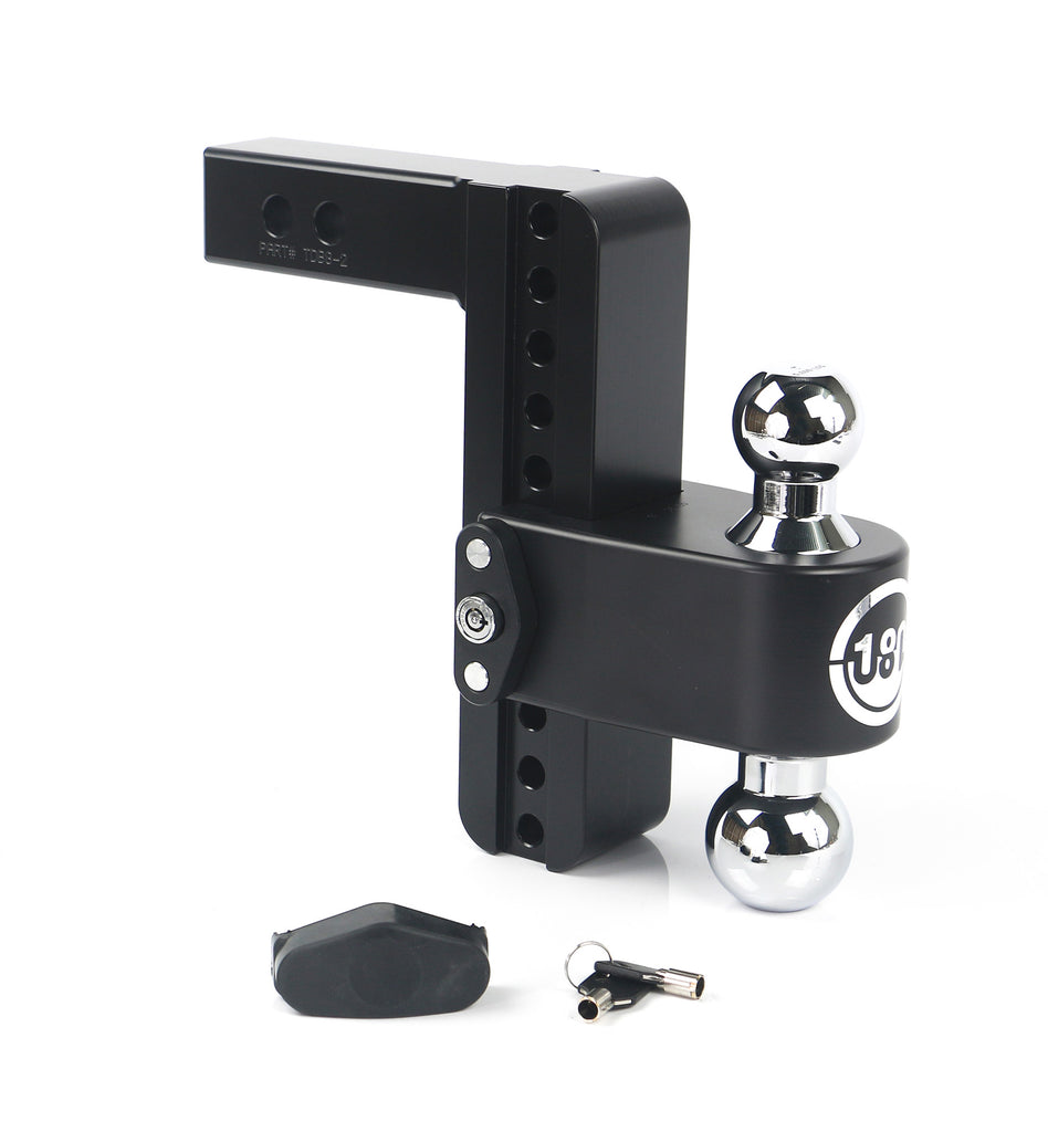 180 Hitch Chrome 8" Drop Hitch With 2" Shank