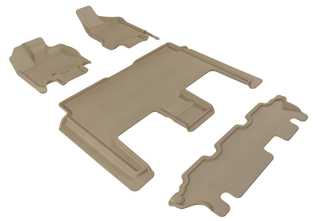 3D MAXpider DODGE GRAND CARAVAN WITH STOW'N GO BUCKET 2ND ROW 2008-2020 KAGU TAN R1 R2 R3
