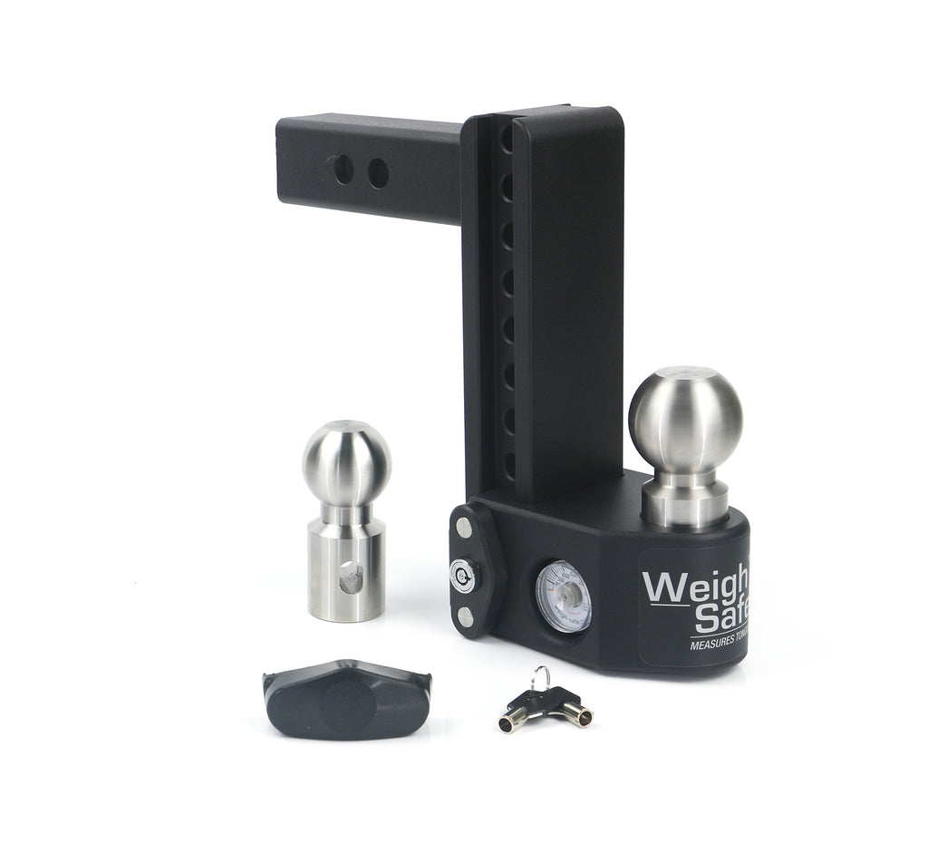 Steel Weigh Safe 8" Drop Hitch With 2" Shank (8K/15K GTWR)