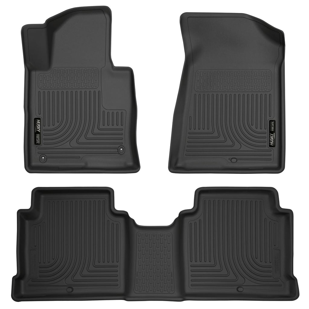 Husky Liners 99631 | Husky Liners Front & 2nd Seat Floor Liners, Fits 15-16 SONATA FRONT/2ND SEAT FLOOR LINERS BLACK