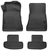 Husky Liners 98371 | Husky Liners Front & 2nd Seat Floor Liners, Fits 10-14 MUSTANG FRONT & 2ND SEAT WEATHERBEATER FLOOR LINERS BLACK
