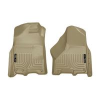 Husky Liners 18003 | Husky Liners Front Floor Liners, Fits 09-15 RAM 1500/2500/3500 W/ONE OR TWO CARPET HOOKS FRONT FLOOR LINERS TAN