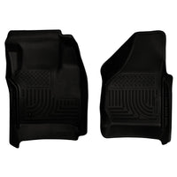 Husky Liners 18381 | Husky Liners Front Floor Liners, Fits 08-10 F250/F350/F450 W/O MAN 4X4 TRANSFER WEATHERBEATER FRONT FLOOR LINERS BLACK