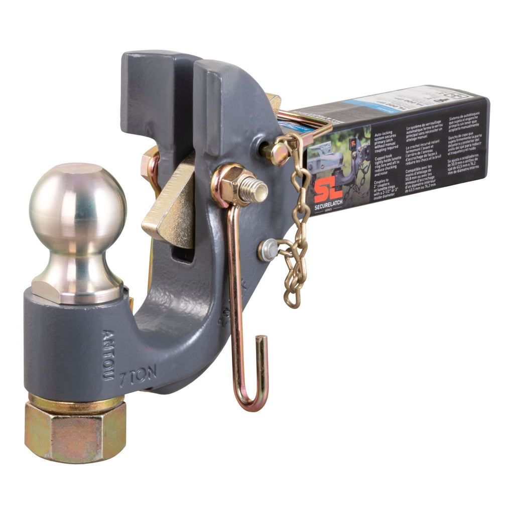 SecureLatch Receiver-Mount Ball & Pintle Hitch (2" Shank 2" Ball 14K)