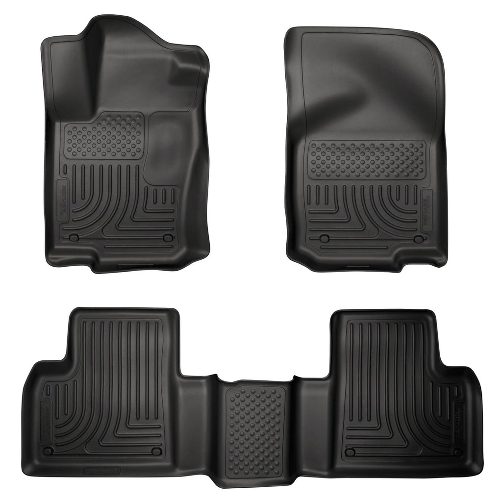 Husky Liners 98981 | Husky Liners Front & 2nd Seat Floor Liners, Fits 12-16 MERCEDES ML350 WEATHERBEATER FRONT & 2ND SEAT FLOOR LINERS BLACK