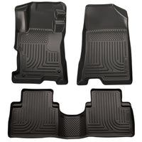 Husky Liners 98401 | Husky Liners Front & 2nd Seat Floor Liners, Fits 08-12 ACCORD 4-DOOR FRONT AND SECOND SEAT LINER BLACK