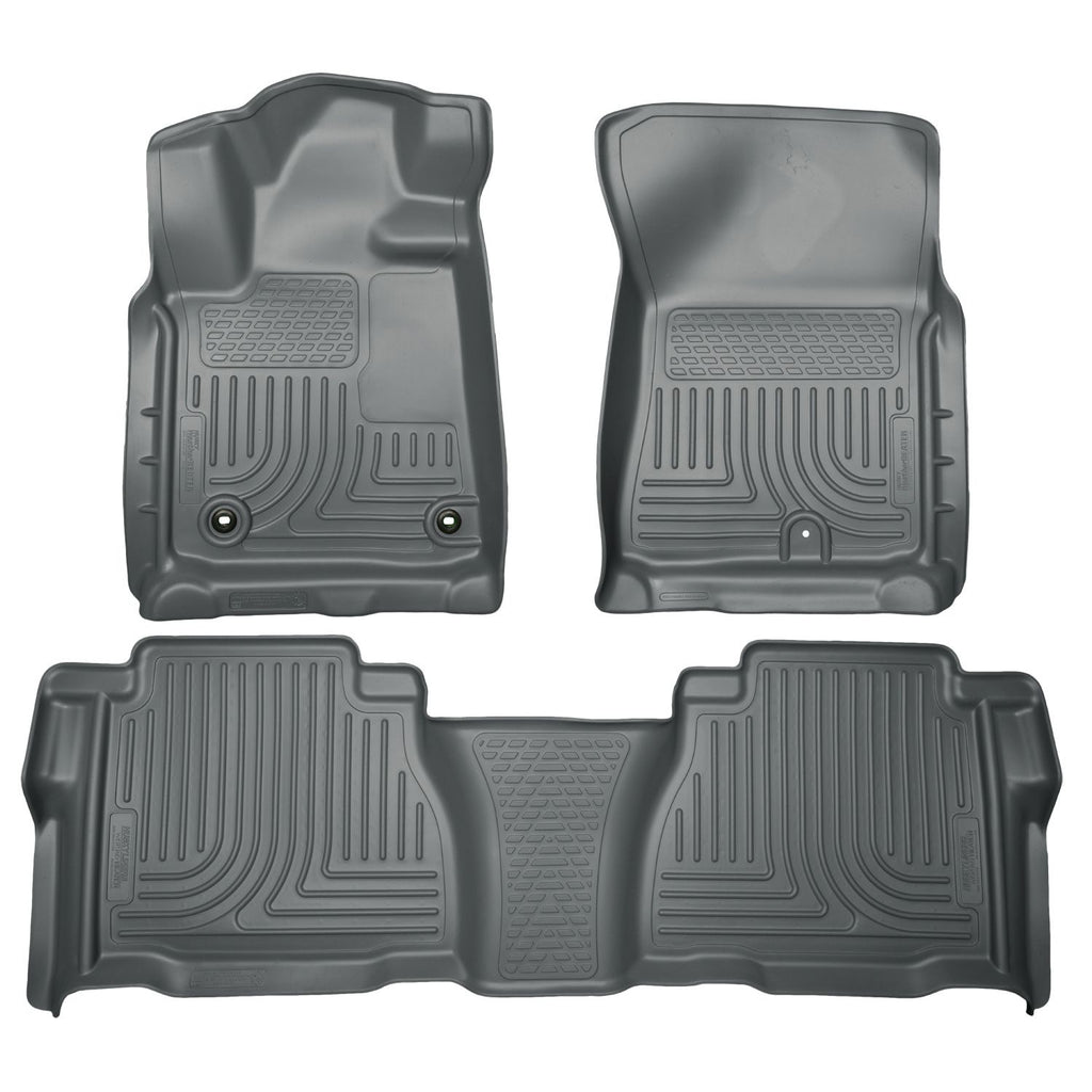 Husky Liners 99592 | Husky Liners Front & 2nd Seat Floor Liners (Footwell Coverage), Fits 12-13 TUNDRA W/TWIST LOCK ON DRIVERS SIDE FRONT & 2ND SEAT FLOOR LINERS GREY