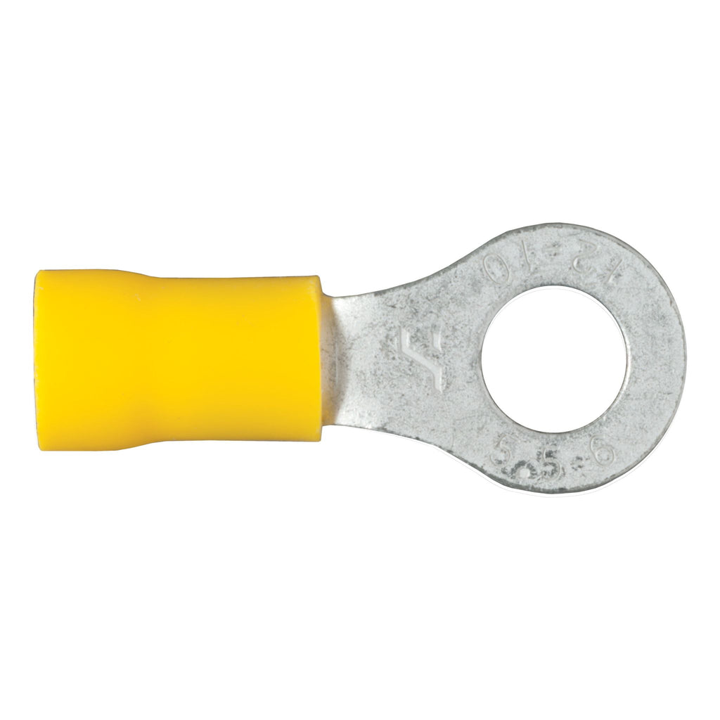 Ring Terminals (12-10 Wire Gauge 1/4" Stud Size 100-Pack)