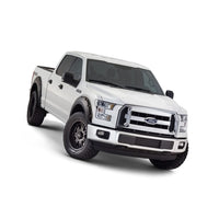 Bushwacker 20935-02 Black Pocket/Rivet Style Smooth Finish 4-Piece Fender Flare Set for 2015-2017 Ford F-150 (Excludes Models w/Tech Package)